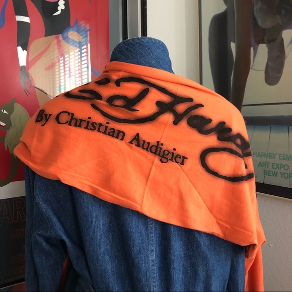 Vintage Ed Hardy by Christian Audigier Scarf - Picture 2 of 8